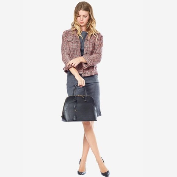 Kut from the Kloth Jackets & Blazers - Kut from the Kloth Pink Tweed Snap Jacket O86